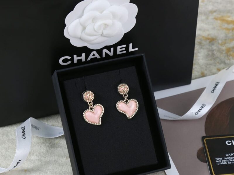 ☑️CHANEL香奈儿c2双c桃心爱心耳钉耳环 - Image 7