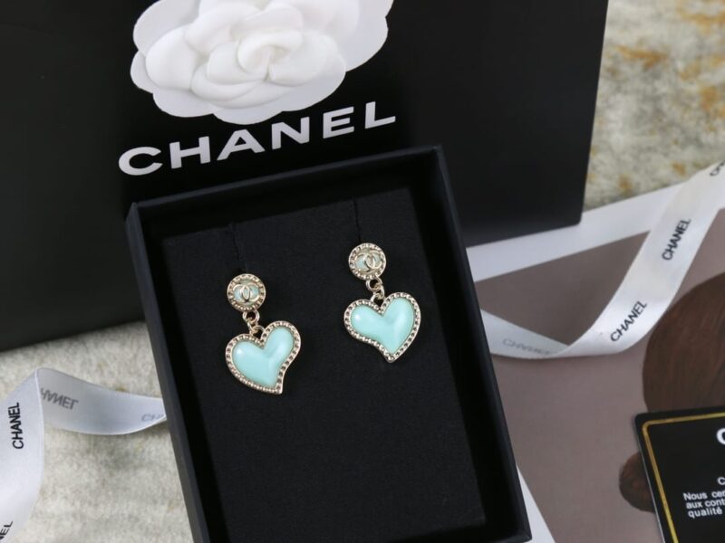 ☑️CHANEL香奈儿c2双c桃心爱心耳钉耳环 - Image 11