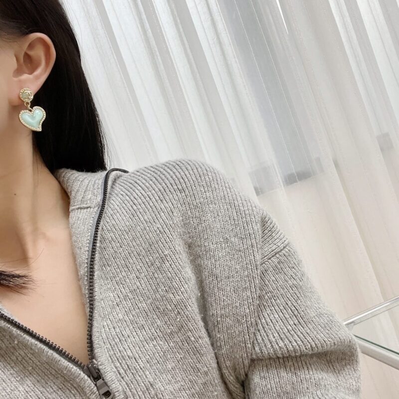 ☑️CHANEL香奈儿c2双c桃心爱心耳钉耳环 - Image 12