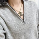 ☑️CHANEL香奈儿双c黑色珐琅项链