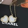 ☑️CHANEL香奈儿双c桃心爱心镜子项链