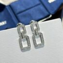 HARRY WINSTON HW海瑞温时顿满钻方形耳钉耳环