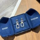 HARRY WINSTON HW海瑞温时顿满钻方形耳钉耳环
