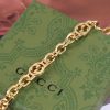 Gucci古驰金色互扣式珐琅双G手链