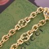 Gucci古驰金色互扣式珐琅双G手链