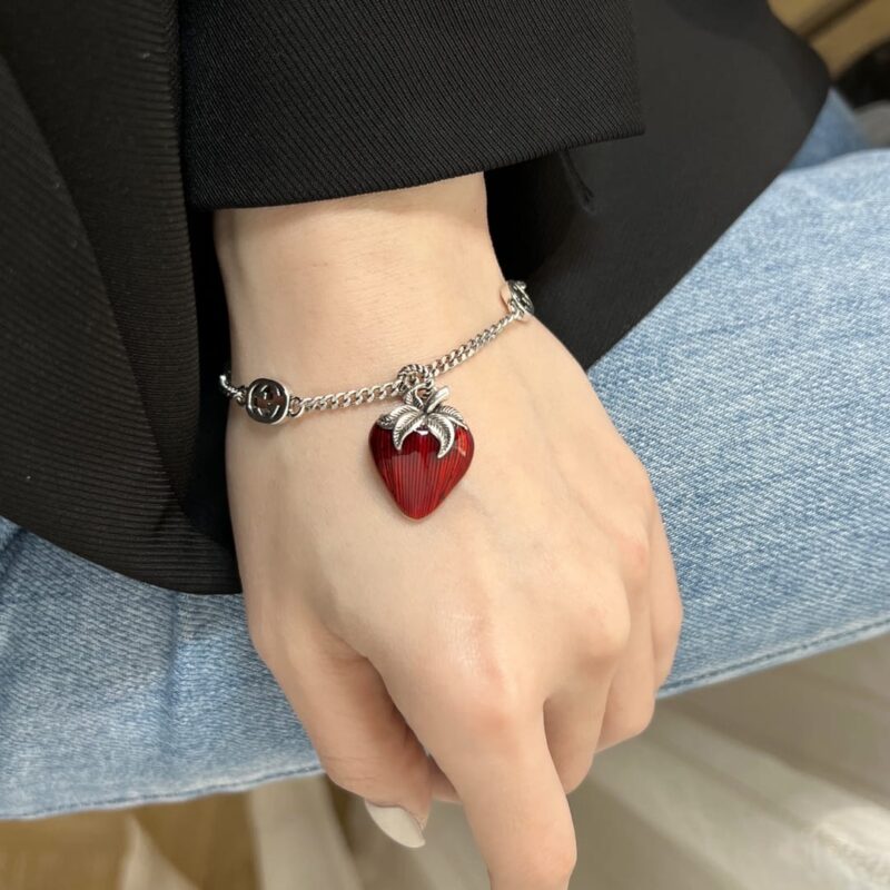 Gucci古驰草莓🍓项链 手链 耳钉耳环 - Image 15