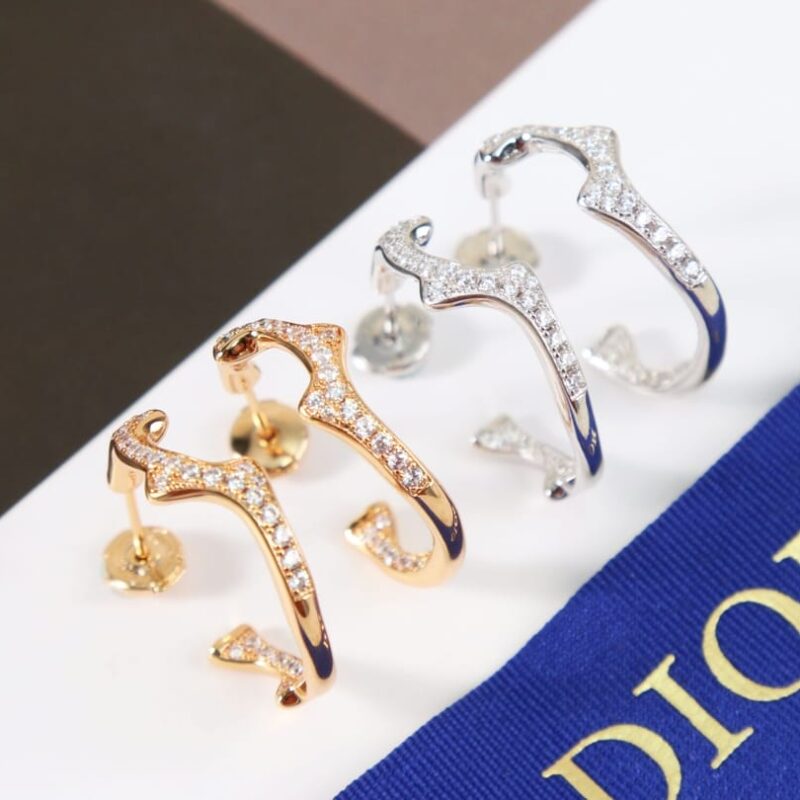 ☑️DIOR迪奥满钻蔓藤耳钉耳环