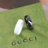 Gucci古驰菱格黑白陶瓷戒指