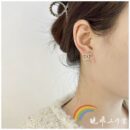 ☑️CHANEL香奈儿c1双c彩钻拼色耳钉耳环