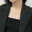 Van Cleef &Arpels 梵克雅宝Rose de Noel满钻花朵项链 耳拍耳钉