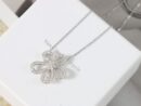 Van Cleef &Arpels 梵克雅宝Rose de Noel满钻花朵项链 耳拍耳钉