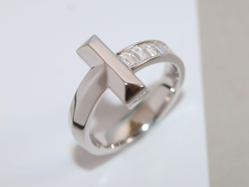 ☑️TIFFANY&Co.蒂芙尼T1方钻戒指 - Image 9