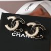 ☑️CHANEL香奈儿c1双c黑白耳钉耳环