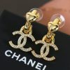 ☑️CHANEL香奈儿c2金色双c桃心爱心耳钉耳环