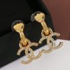 ☑️CHANEL香奈儿c2金色双c桃心爱心耳钉耳环
