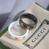 古驰gucci双G黑白陶瓷戒指