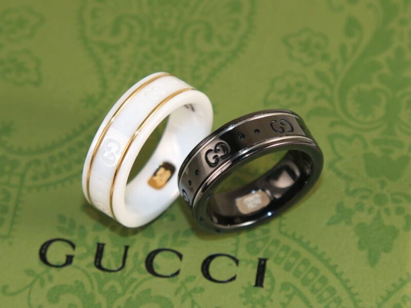 古驰gucci双G黑白陶瓷戒指 - Image 4