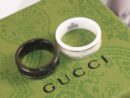古驰gucci双G黑白陶瓷戒指