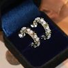 ☑️TIFFANY&Co.蒂芙尼分色交叉耳钉耳环