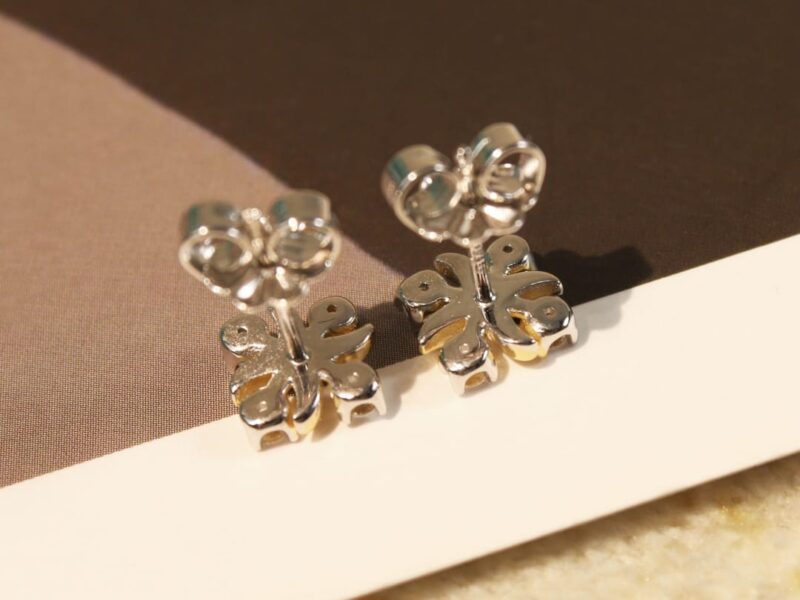 ☑️TIFFANY&Co.蒂芙尼分色交叉耳钉耳环 - Image 8
