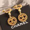 ☑️CHANEL香奈儿C2金色双c圆形耳钉耳环