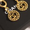 ☑️CHANEL香奈儿C2金色双c圆形耳钉耳环