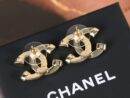 ☑️CHANEL香奈儿c1满钻双c耳钉耳环
