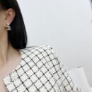 ☑️CHANEL香奈儿c2双C交叉满钻耳钉耳环