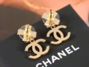 ☑️CHANEL香奈儿c2双C交叉满钻耳钉耳环
