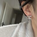 ☑️CHANEL香奈儿c1双c镂空满钻耳钉耳环