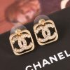 ☑️CHANEL香奈儿c1双c镂空满钻耳钉耳环