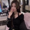 ☑️CHANEL香奈儿双c圆形黑皮绳项链