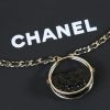 ☑️CHANEL香奈儿双c圆形黑皮绳项链