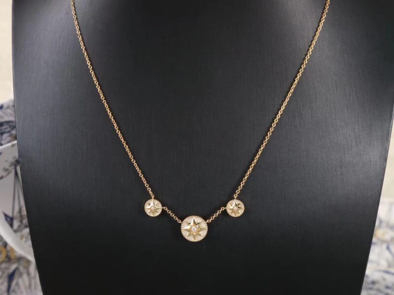 DIOR迪奥白贝母八芒星手链项链耳钉耳环 - Image 7