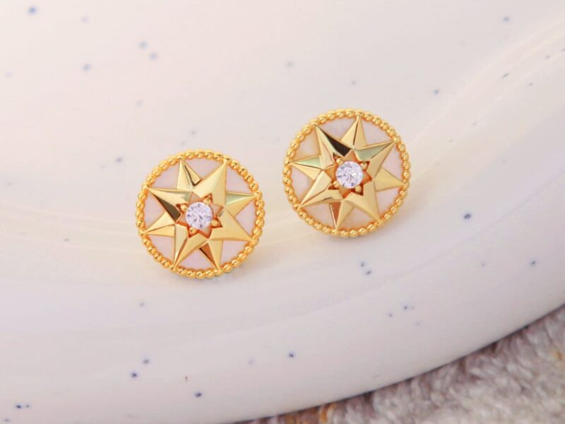 ☑️DIOR迪奥白贝母八芒星手链项链耳钉耳环 - Image 6