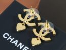 ☑️CHANEL香奈儿c2双C满钻桃心爱心耳钉耳环