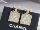 ☑️CHANEL香奈儿c2双c满钻香水瓶耳钉耳环