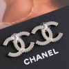 ☑️CHANEL香奈儿c1双c满钻耳钉耳环
