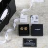 ☑️CHANEL香奈儿金色双c圆形爱心桃心耳钉耳环