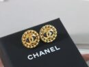 ☑️CHANEL香奈儿金色双c圆形爱心桃心耳钉耳环