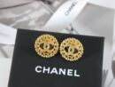 ☑️CHANEL香奈儿金色双c圆形爱心桃心耳钉耳环