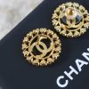 ☑️CHANEL香奈儿金色双c圆形爱心桃心耳钉耳环