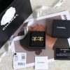 ☑️CHANEL香奈儿中古金色双c耳夹耳环