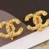 ☑️CHANEL香奈儿中古金色双c耳夹耳环