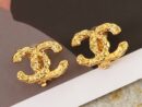 ☑️CHANEL香奈儿中古金色双c耳夹耳环