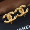 ☑️CHANEL香奈儿中古金色双c耳夹耳环