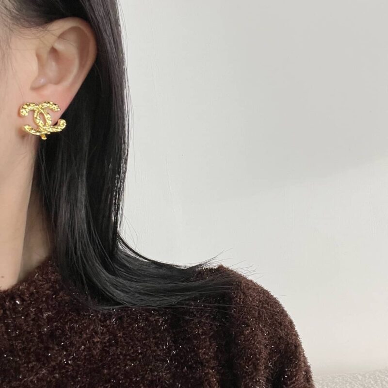☑️CHANEL香奈儿中古金色双c耳夹耳环 - Image 7