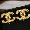 ☑️CHANEL香奈儿中古金色双c耳夹耳环