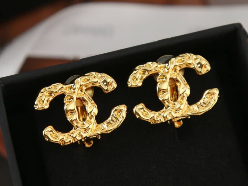 ☑️CHANEL香奈儿中古金色双c耳夹耳环 - Image 8