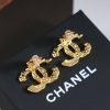 ☑️CHANEL香奈儿中古金色双c耳夹耳环
